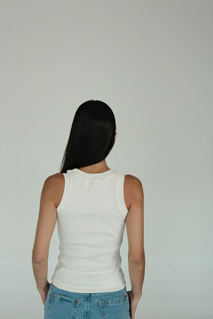 Olive Tank Top (White)