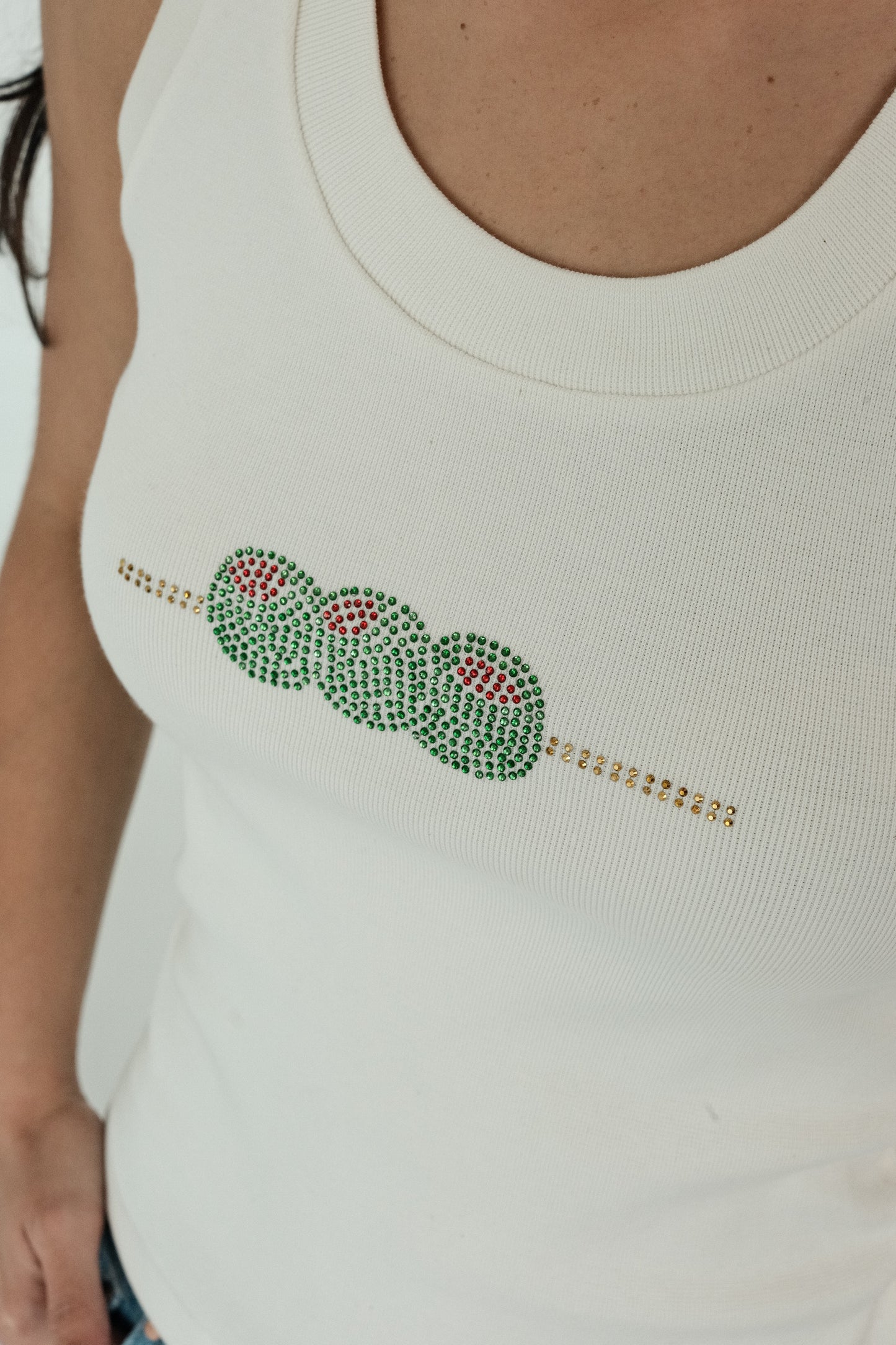 Olive Tank Top (White)