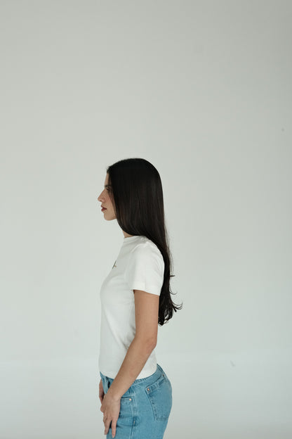 Olive Tee (White)