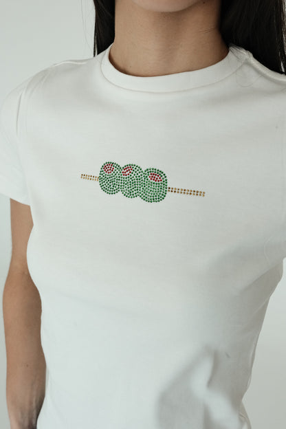 Olive Tee (White)