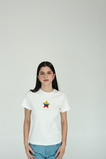 Colombian Star Tee (White)