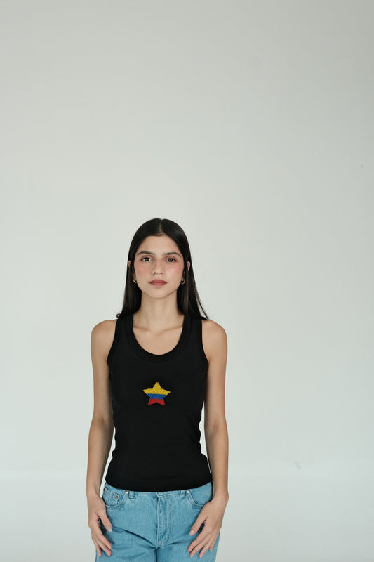 Colombian Star Tank Top (Black)