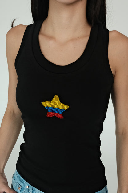 Colombian Star Tank Top (Black)