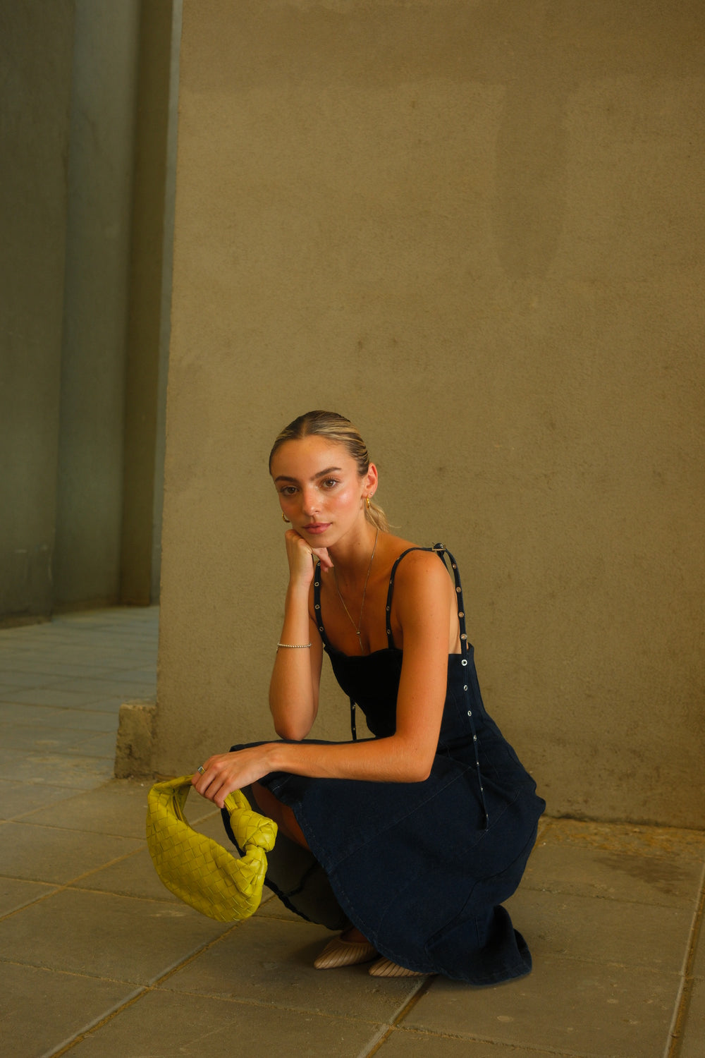 Strap Denim Dress
