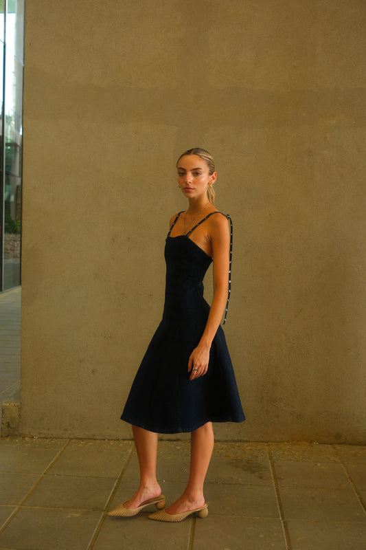 Strap Denim Dress