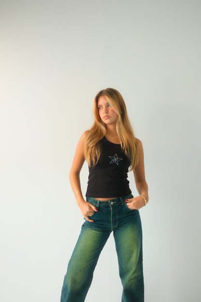 Double Star Green Jeans