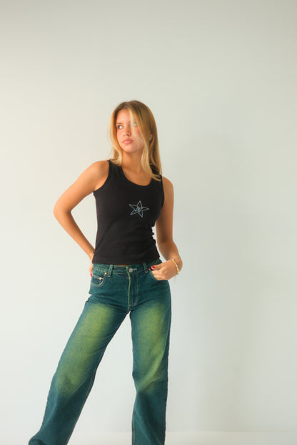 Green Washed Jeans
