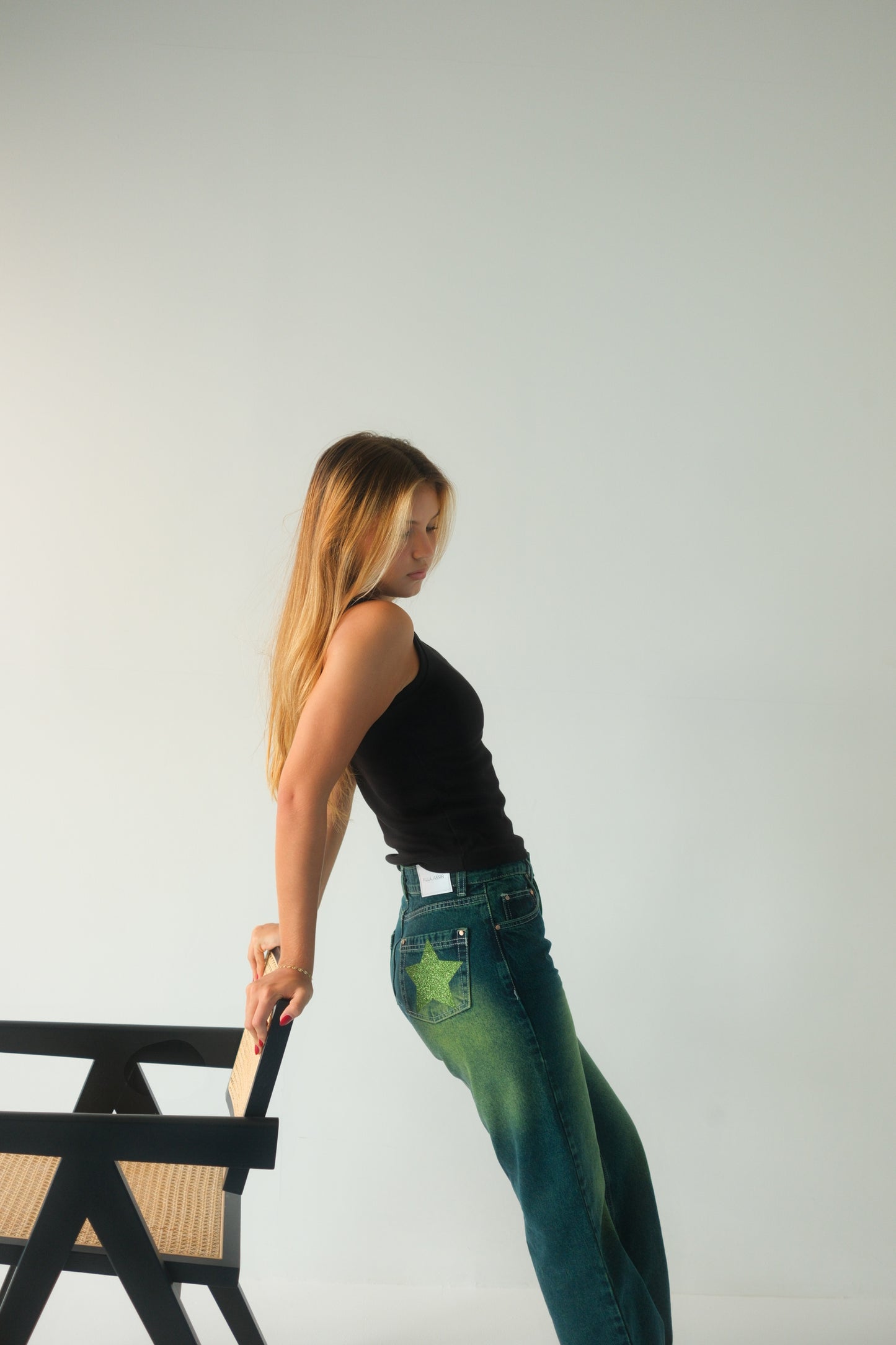Double Star Green Jeans