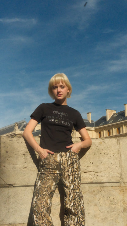 Phrase Tee Drama is part of the process (Black)