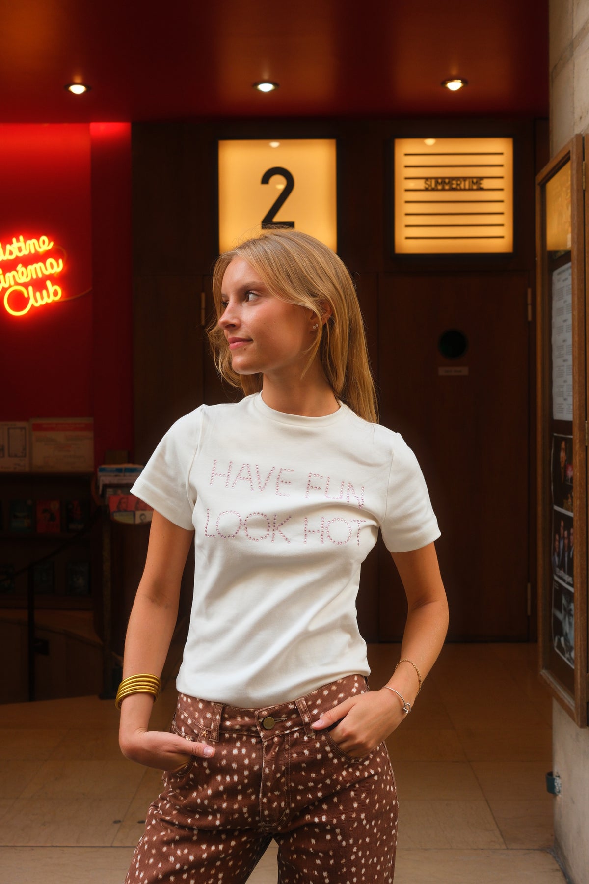 Phrase Tee Have Fun, Look Hot (White)