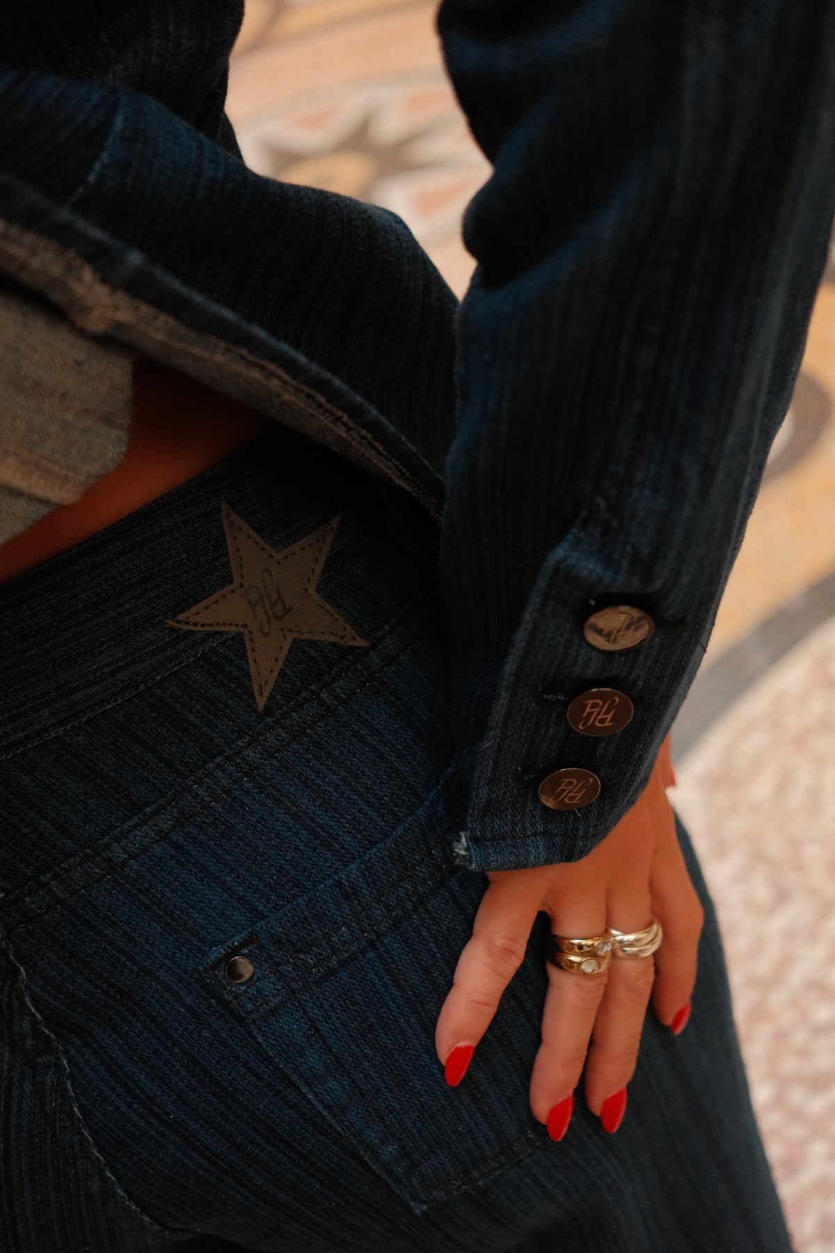 Italian Stripes Jeans