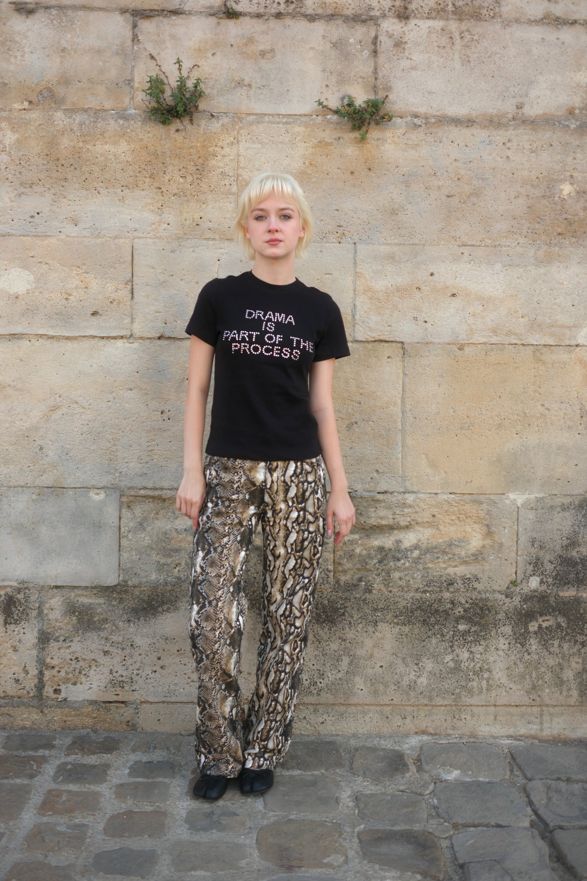 Phrase Tee Drama is part of the process (Black)