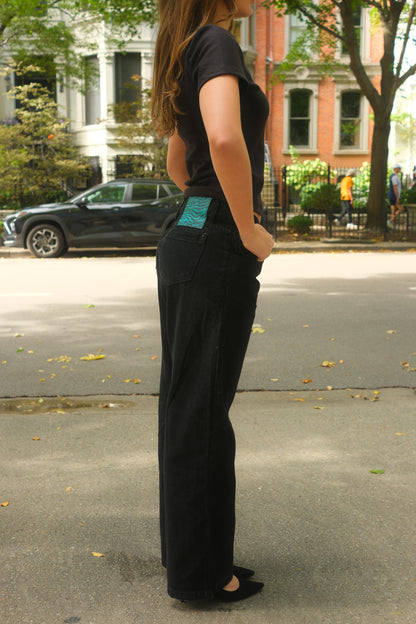 Black Vintage Chunky Jeans