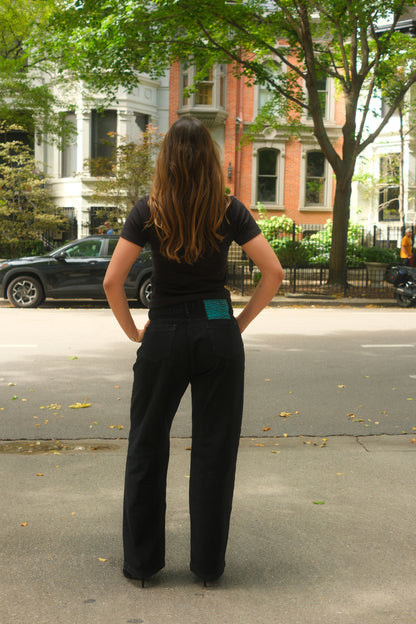 Black Vintage Chunky Jeans