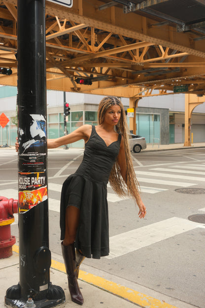 Asymmetrical Denim Dress