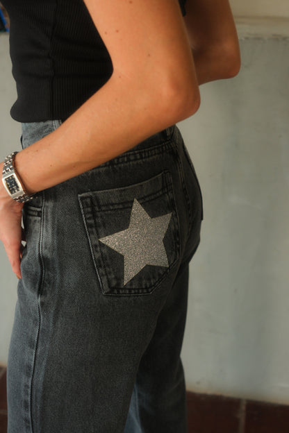 Double Gray Star Jeans