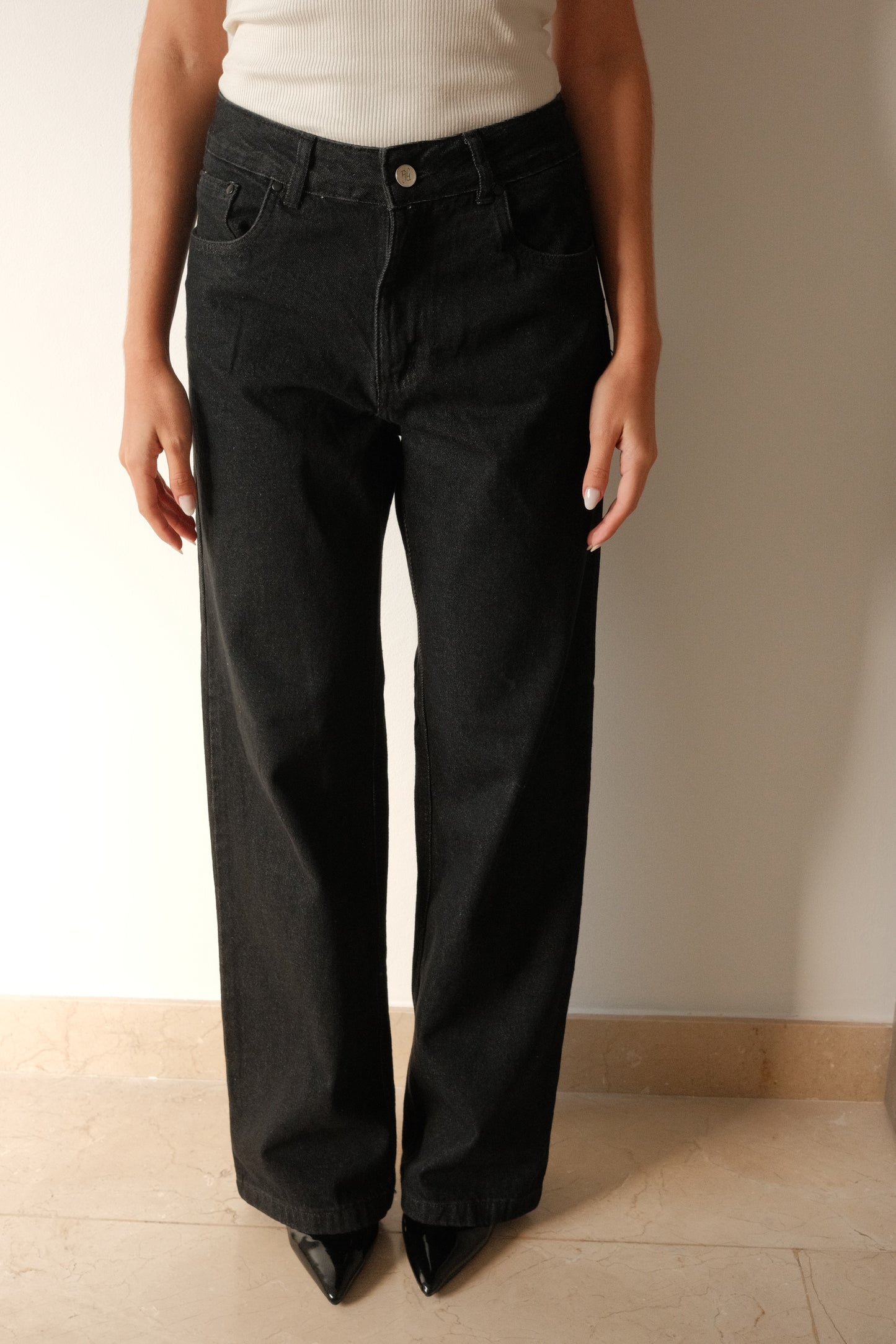 Black Vintage Chunky Jeans