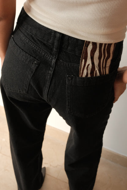 Black Vintage Chunky Jeans