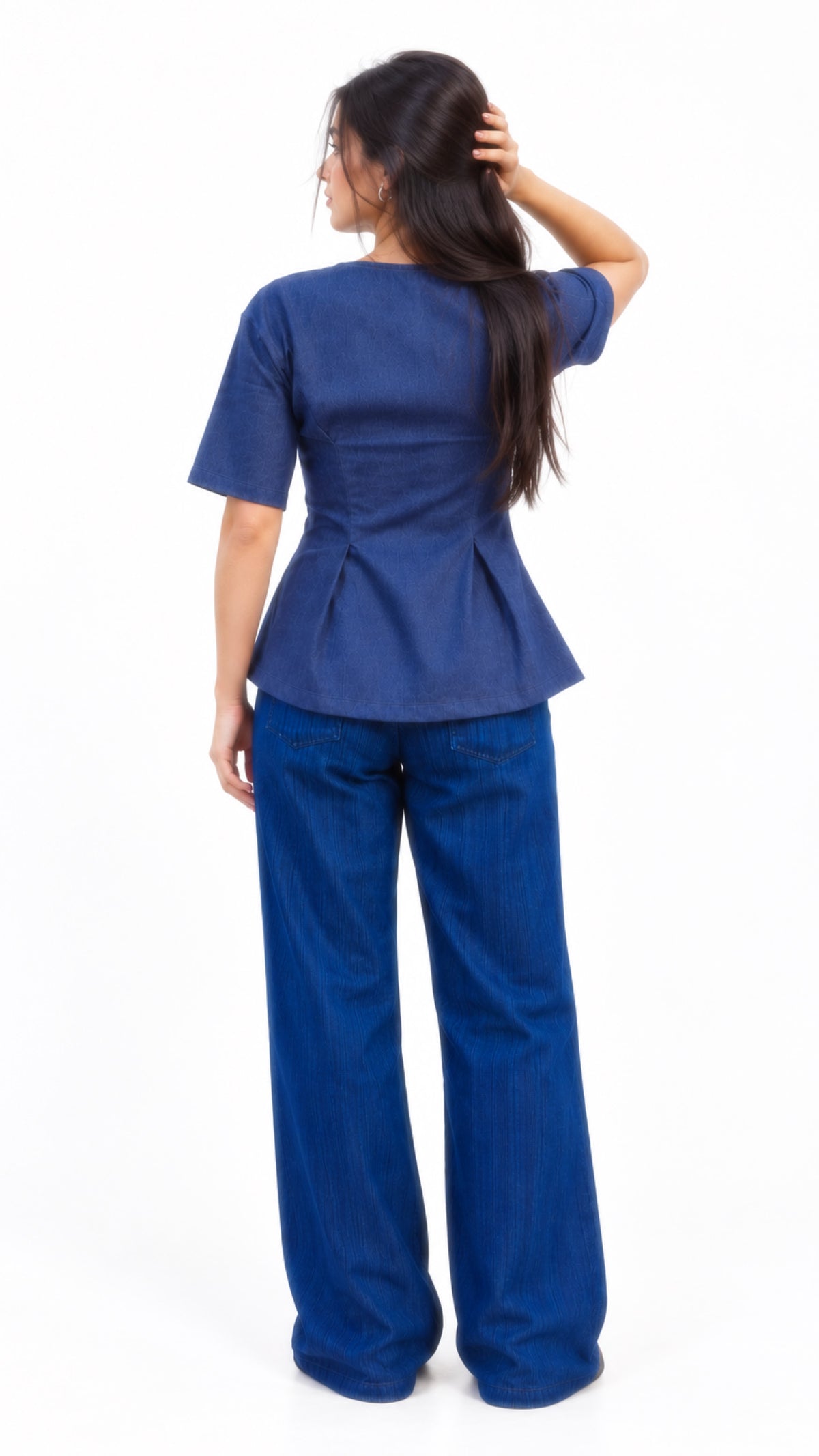Ballerina Denim Blouse (Blue)