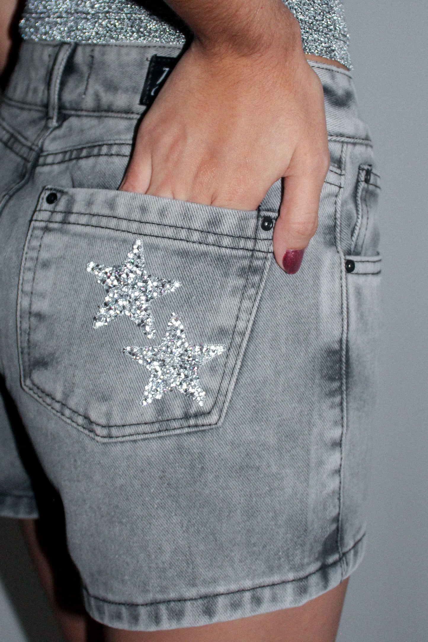 Gray Stars Shorts