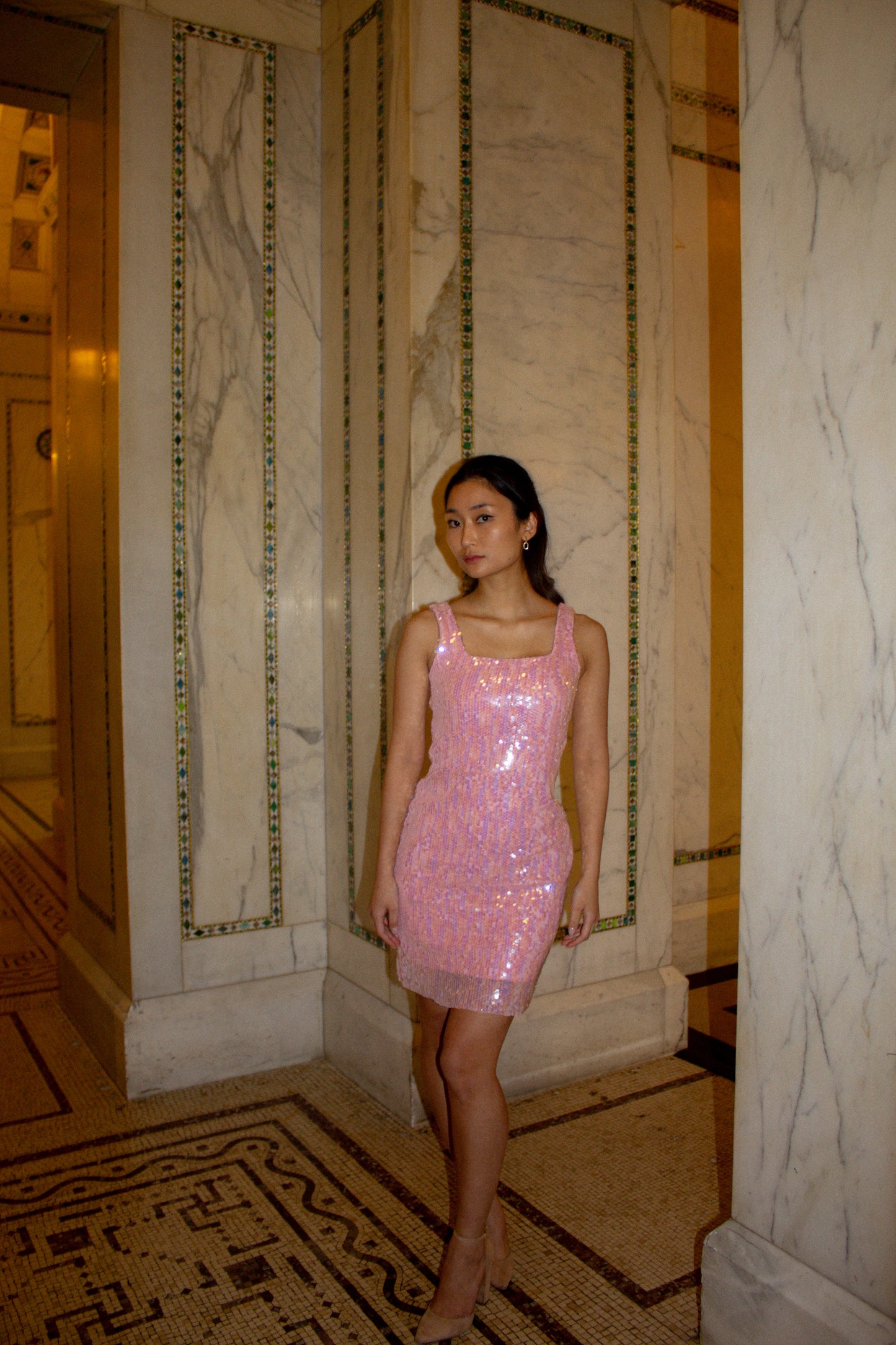 Pink Sequin Dress