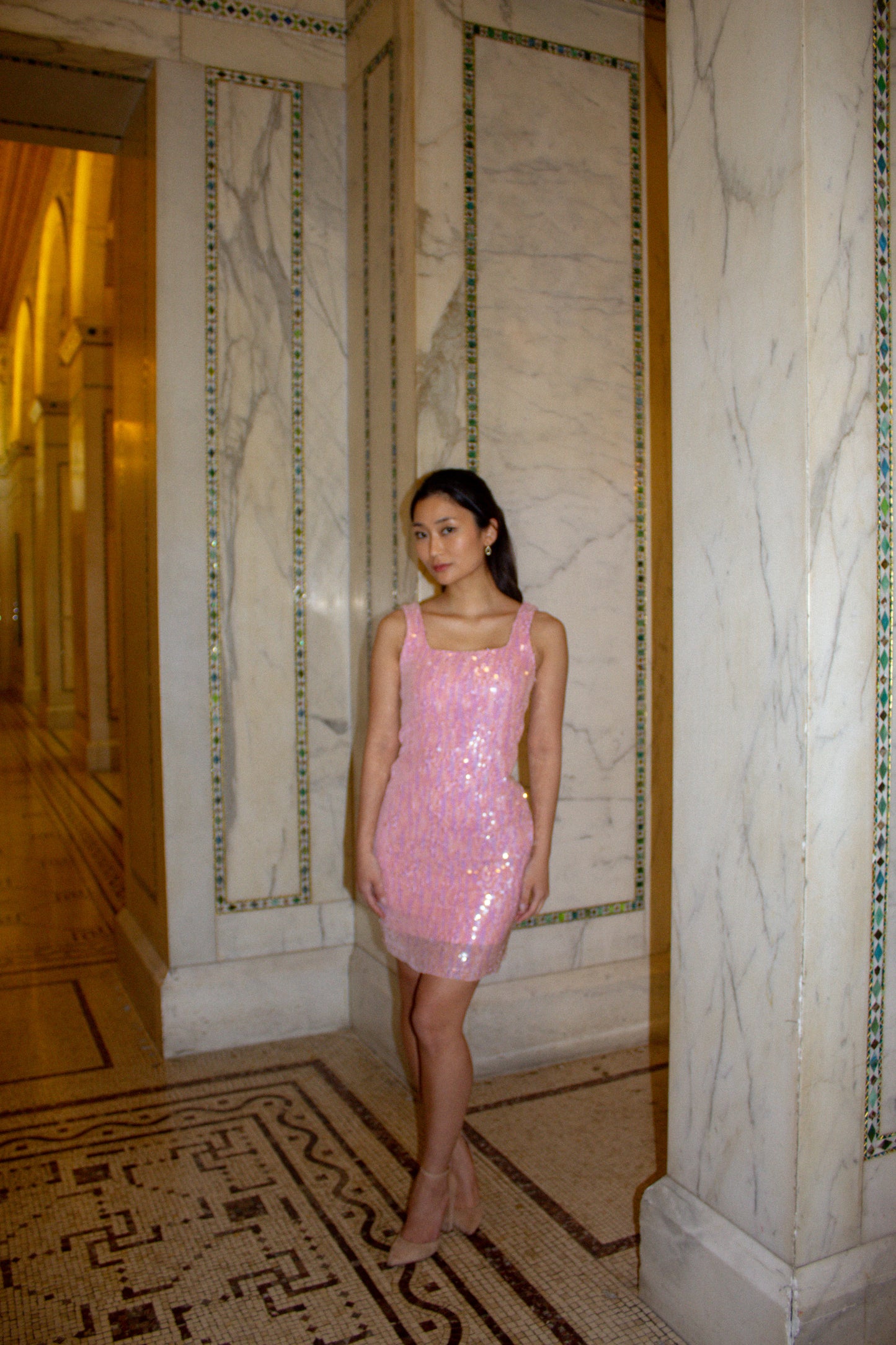 Pink Sequin Dress