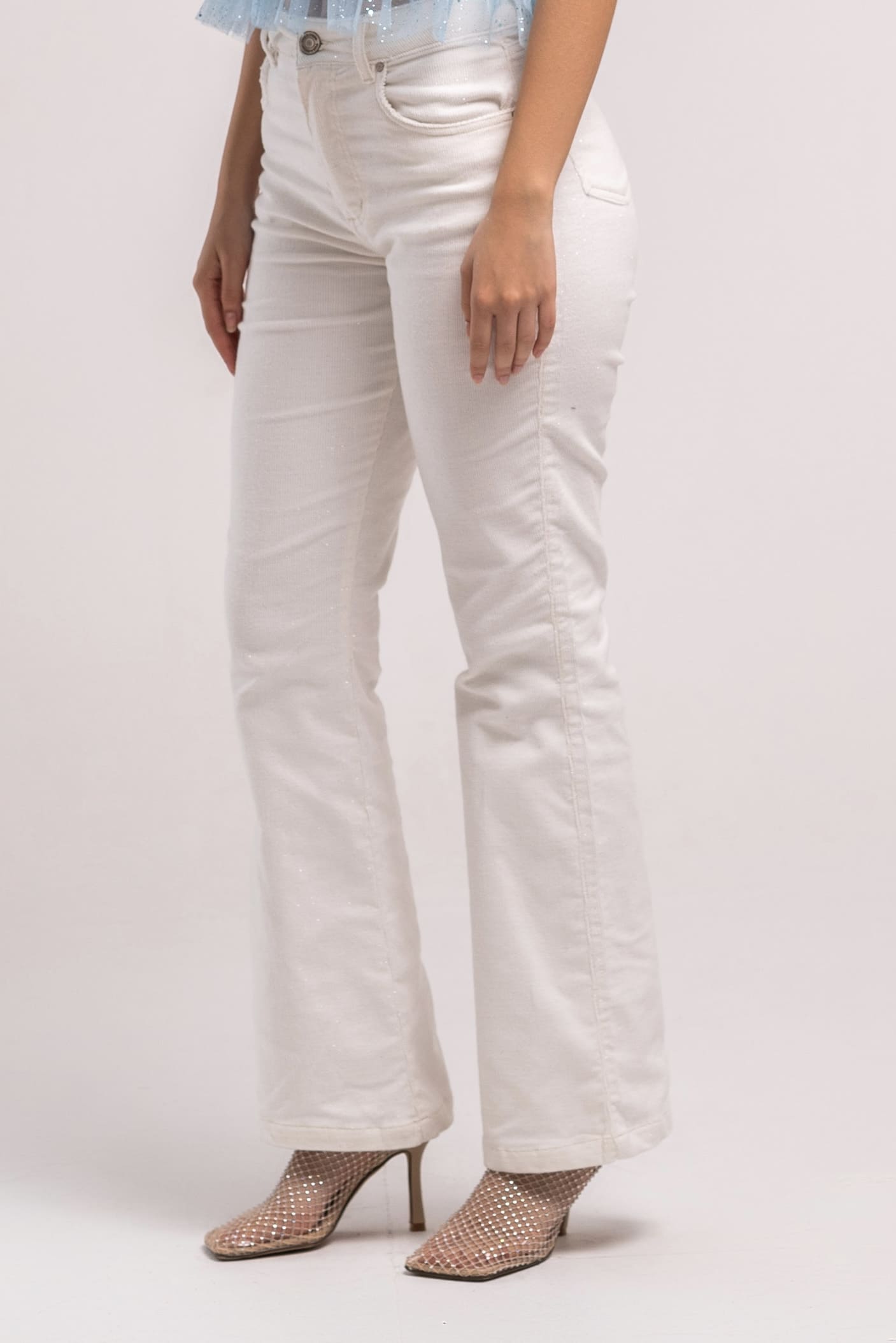 Shiny White Jeans